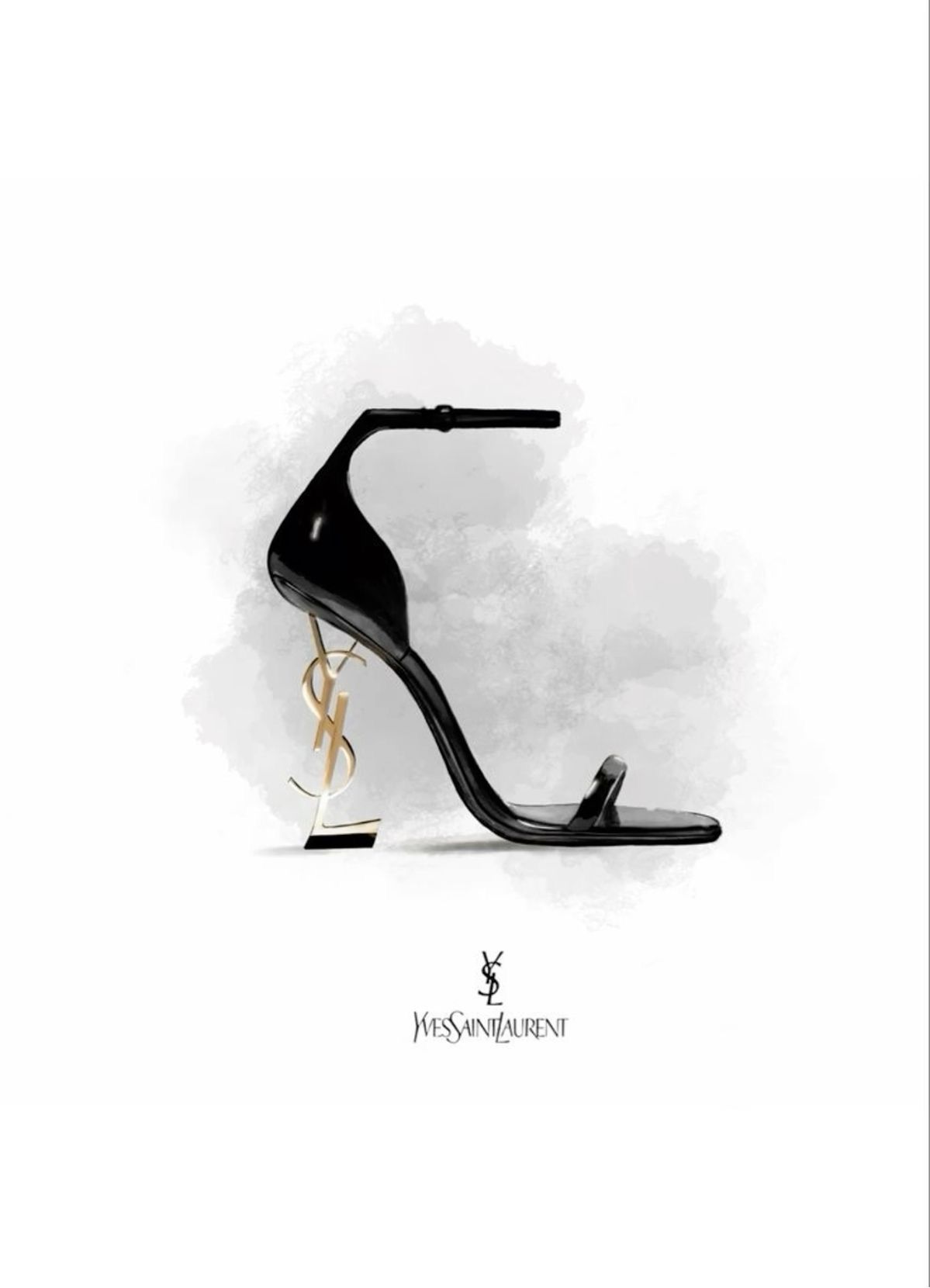 YSL Elegant Black Ankle-Strap Heels – Free Delivery with Gifts