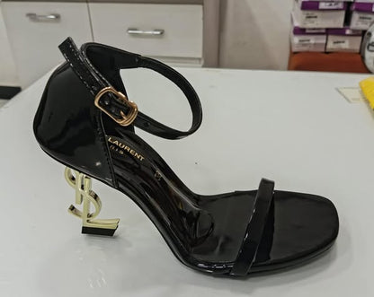 YSL Elegant Black Ankle-Strap Heels – Free Delivery with Gifts