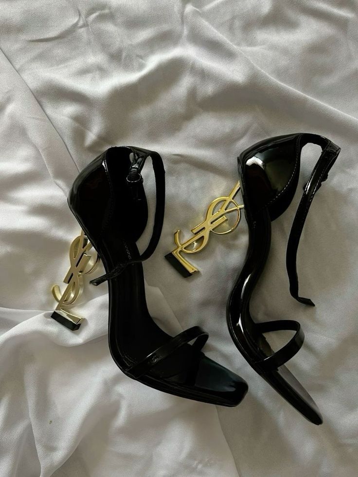YSL Elegant Black Ankle-Strap Heels – Free Delivery with Gifts