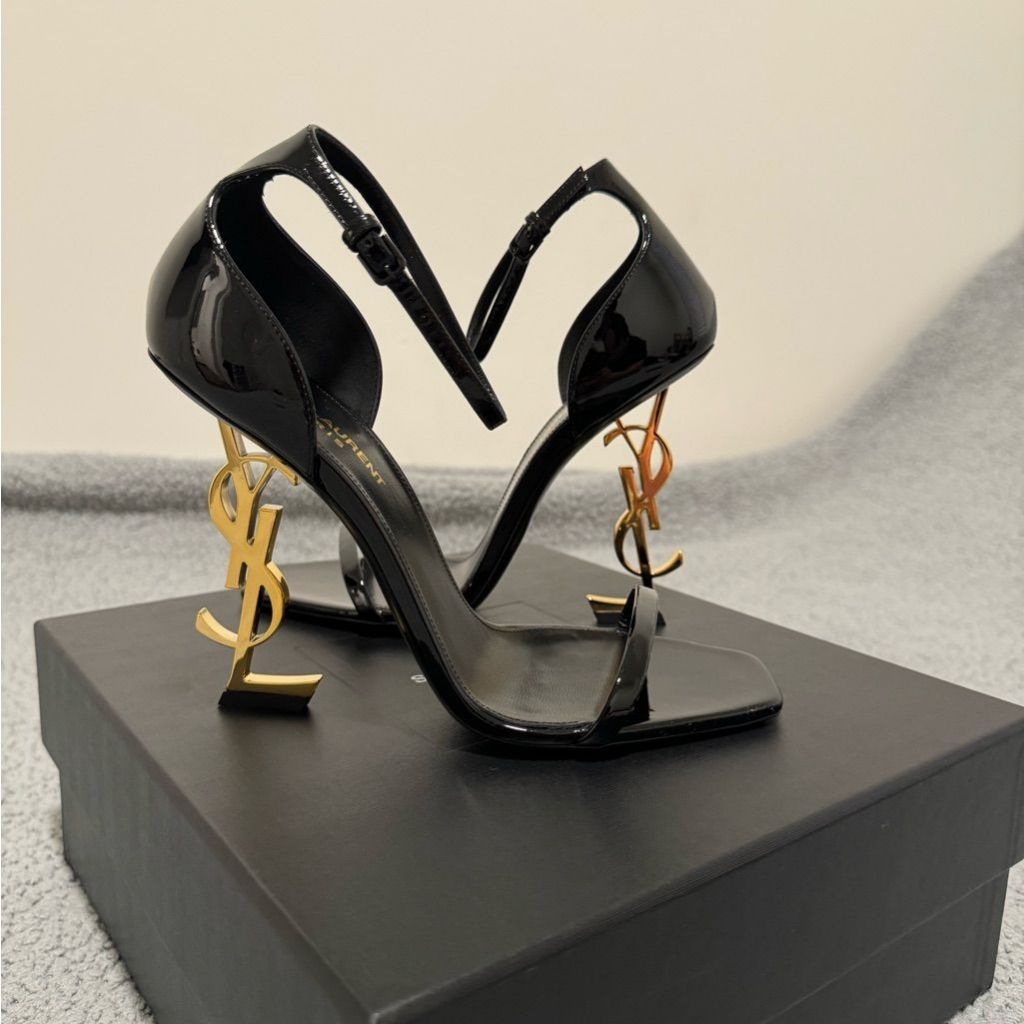 YSL Elegant Black Ankle-Strap Heels – Free Delivery with Gifts